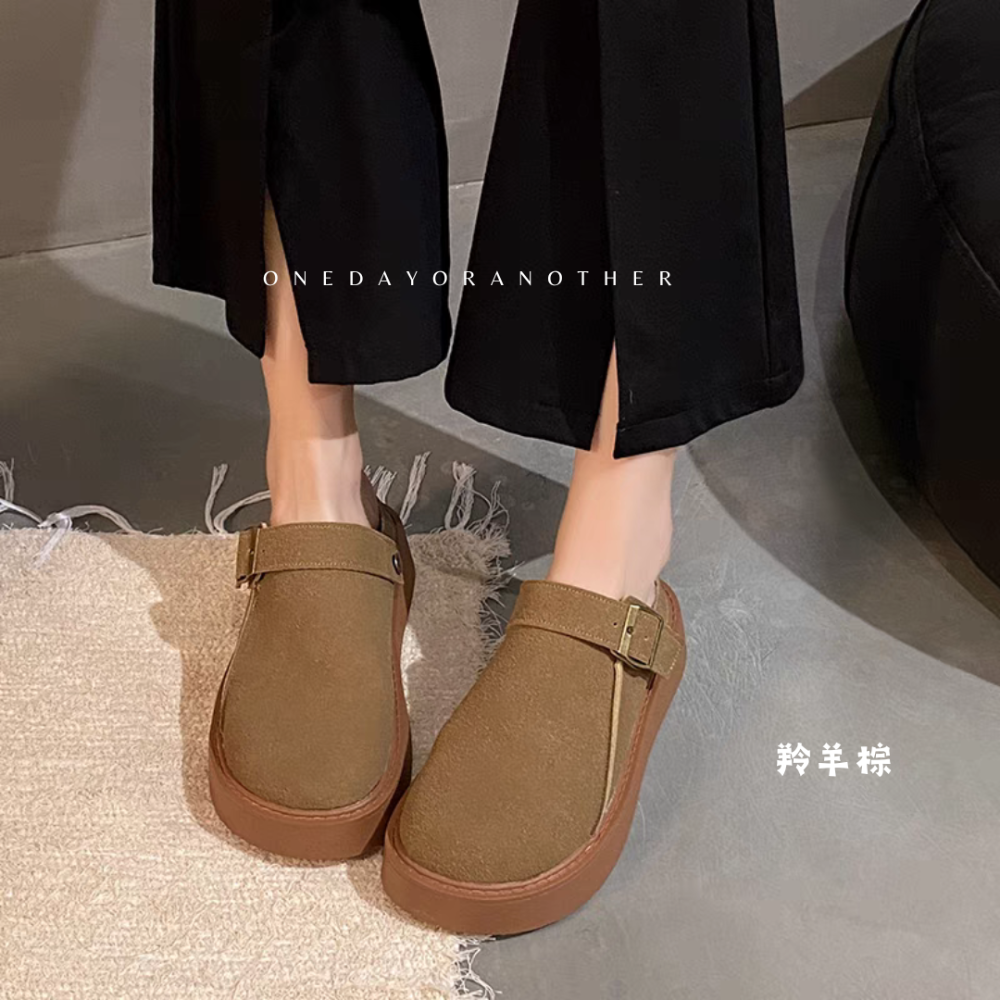 兩穿式推薦經典款勃肯鞋 半拖 拖鞋 軟底 半包柏肯包鞋 拖鞋 居家拖鞋 室內外穿 止滑拖鞋 包頭涼拖鞋 厚底拖鞋5625-細節圖8