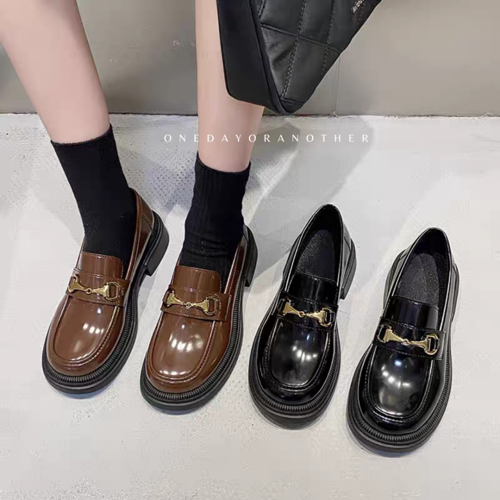 大尺碼36-42 粗跟小皮鞋 皮鞋 厚底鞋 大粗跟厚底 休閒鞋 方頭紳士鞋 復古英倫風 牛津鞋 上班鞋 包鞋 D319-細節圖3