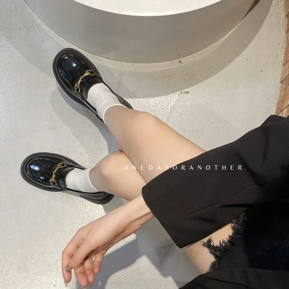 大尺碼36-42 粗跟小皮鞋 皮鞋 厚底鞋 大粗跟厚底 休閒鞋 方頭紳士鞋 復古英倫風 牛津鞋 上班鞋 包鞋 D319-細節圖7