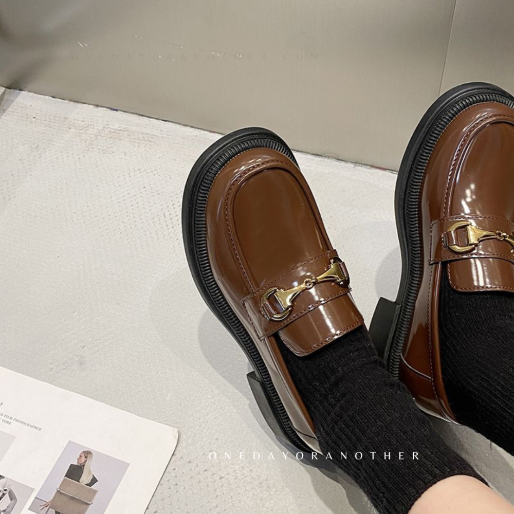 大尺碼36-42 粗跟小皮鞋 皮鞋 厚底鞋 大粗跟厚底 休閒鞋 方頭紳士鞋 復古英倫風 牛津鞋 上班鞋 包鞋 D319-細節圖11