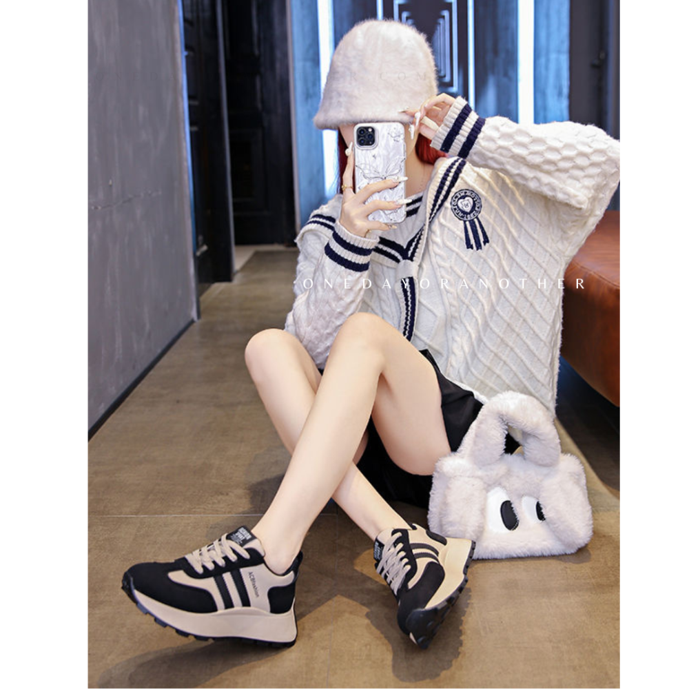 阿甘鞋 休閒鞋 運動鞋 老爹鞋 百搭時尚跑步運動鞋 ins韩版女潮休閒鞋 厚底透氣鞋 D9282-細節圖3