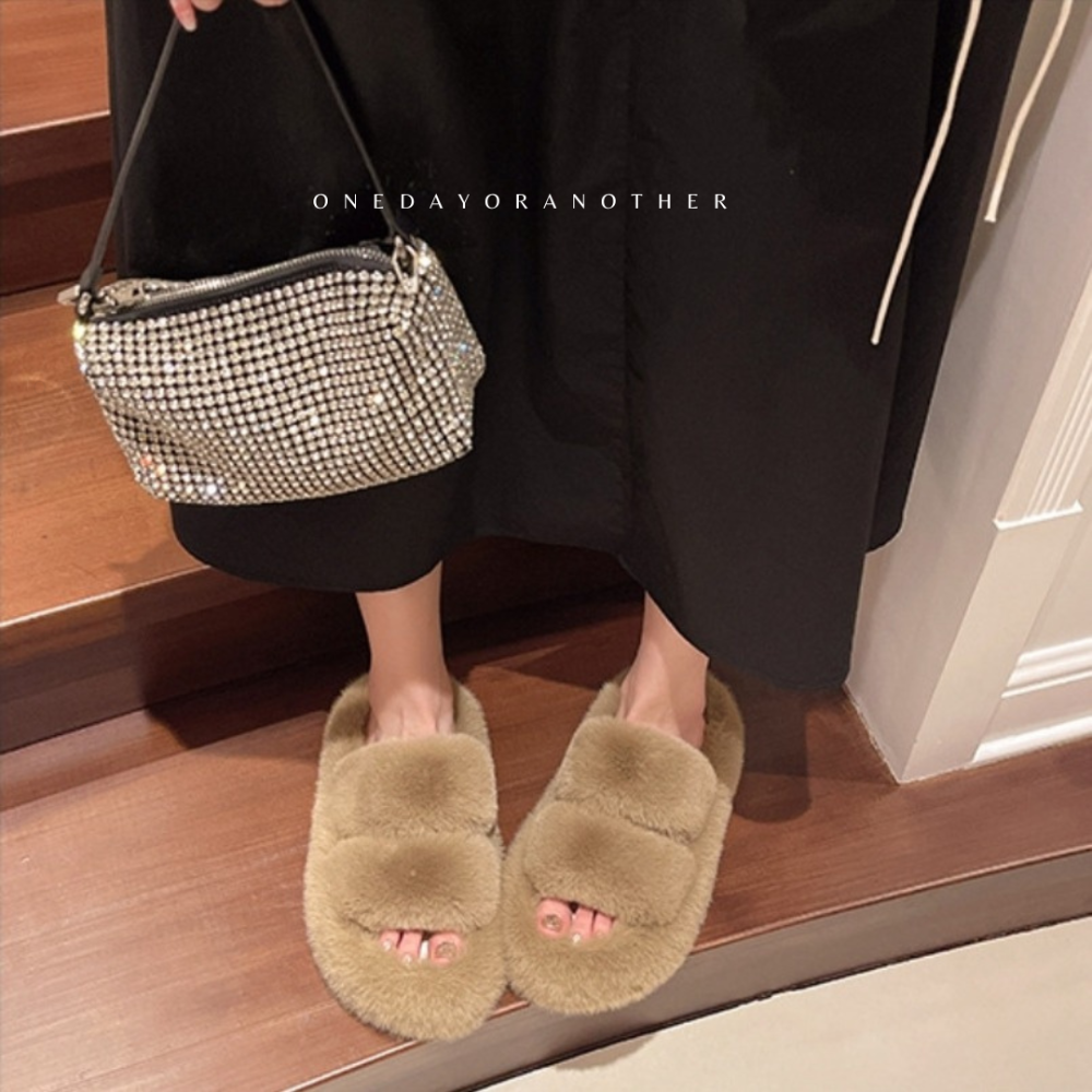 大尺碼36-42 厚底毛毛拖鞋 毛絨厚底拖鞋 毛毛拖 毛毛鞋 毛絨鞋 拖鞋 厚底拖 室內鞋 保暖拖 冬天拖鞋 9417-細節圖6