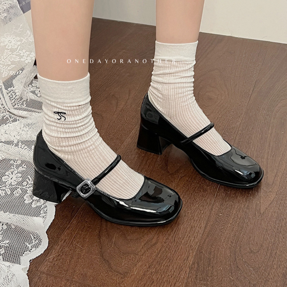 復古方頭瑪莉珍鞋 超美鏡面粗跟 低跟娃娃鞋 小皮鞋 亮皮 漆皮 粗跟高跟 娃娃鞋 皮鞋 低跟鞋 樂福鞋 英倫鞋 J65-細節圖9