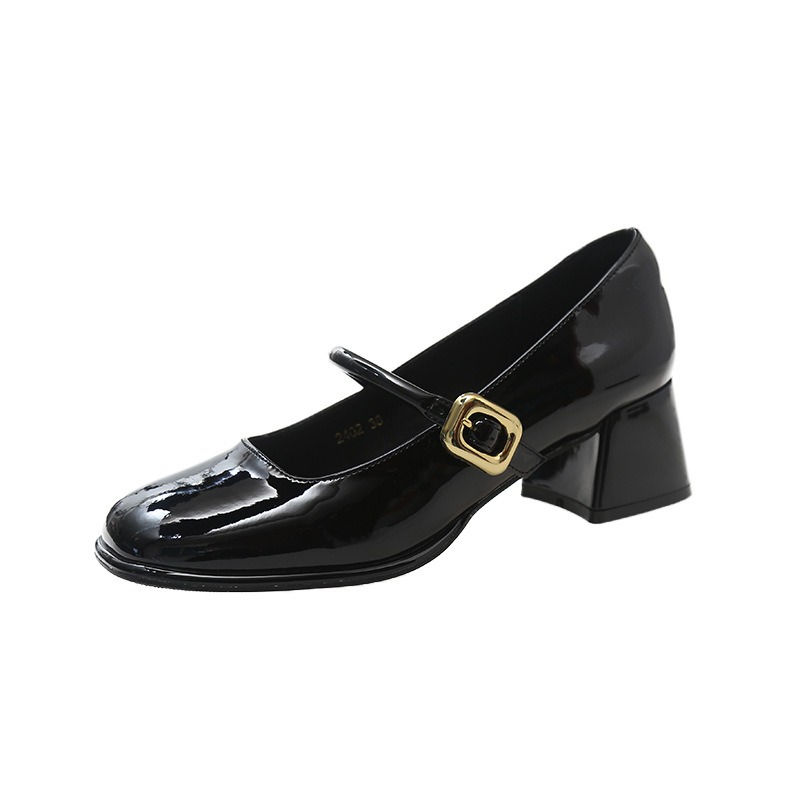 復古方頭瑪莉珍鞋 超美鏡面粗跟 低跟娃娃鞋 小皮鞋 亮皮 漆皮 粗跟高跟 娃娃鞋 皮鞋 低跟鞋 樂福鞋 英倫鞋 J65-規格圖10