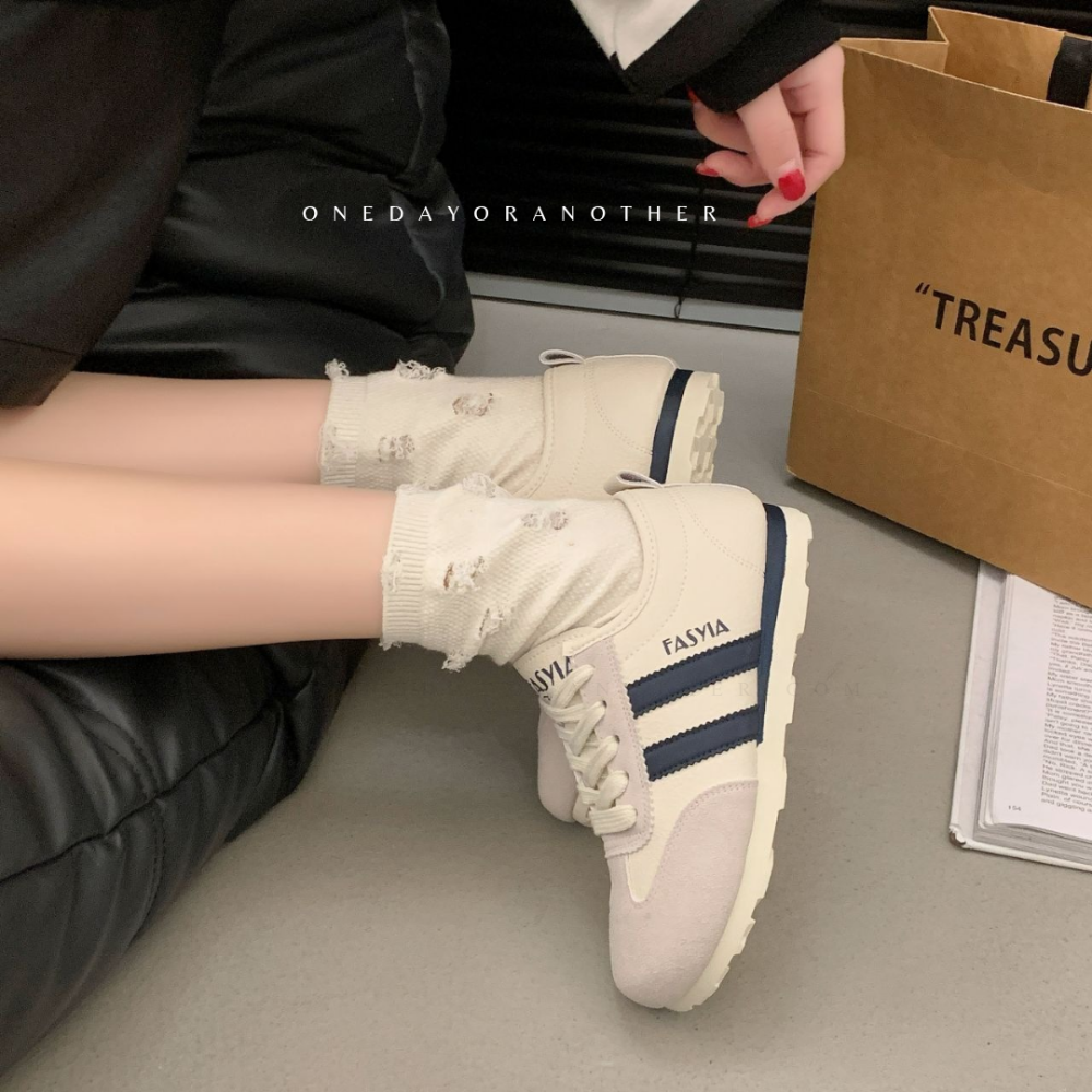 復古拼接綁帶休閒鞋 軟皮革透氣 皮革小白鞋 好走好穿 綁帶鞋 輕量鞋 平底鞋 學生鞋 休閒鞋 德訓鞋 白鞋 懶人鞋D71-細節圖4