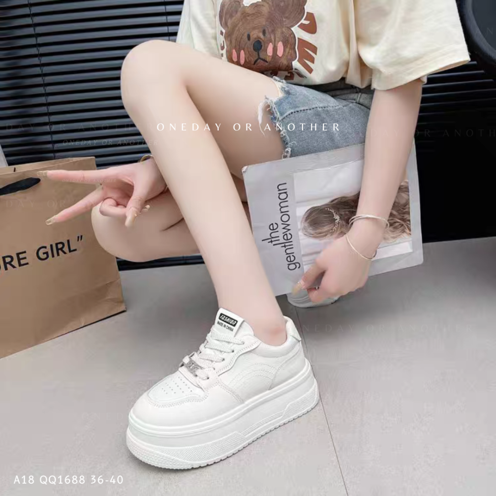 厚底綁帶小白鞋 老爹鞋 小白鞋 休閒鞋 增高鞋 板鞋 包鞋 文青 綁帶休閒鞋 厚底鬆糕休閒鞋 運動鞋 女鞋 G5157-細節圖2