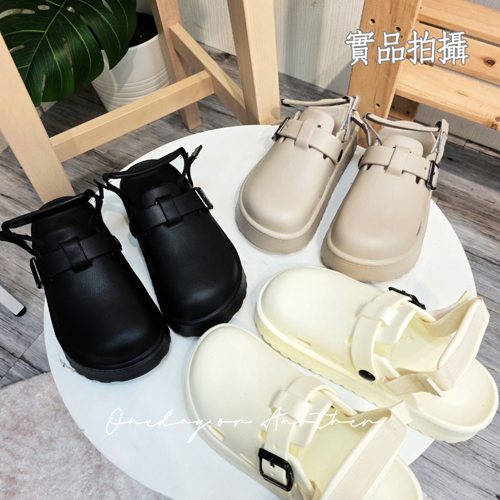 防水軟Q勃肯鞋 後跟帶可拆 輕量懶人鞋 包頭防水勃肯拖鞋 前包後空 防水鞋 雨鞋 涉水鞋 厚底拖 穆勒拖鞋QQ2518-細節圖11