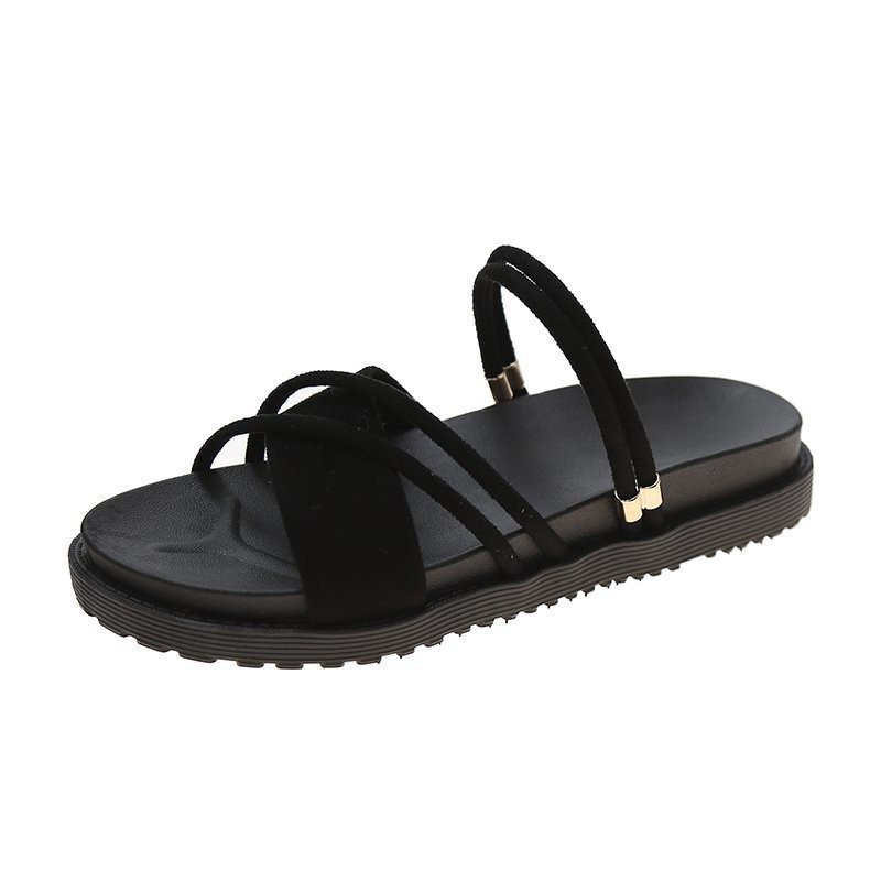 一鞋兩穿 厚底涼拖鞋 輕量拖鞋 平底涼鞋 兩穿拖鞋 不對稱 交叉細帶 平底輕量 兩穿涼鞋 平底拖鞋 涼拖鞋 S1555-規格圖10