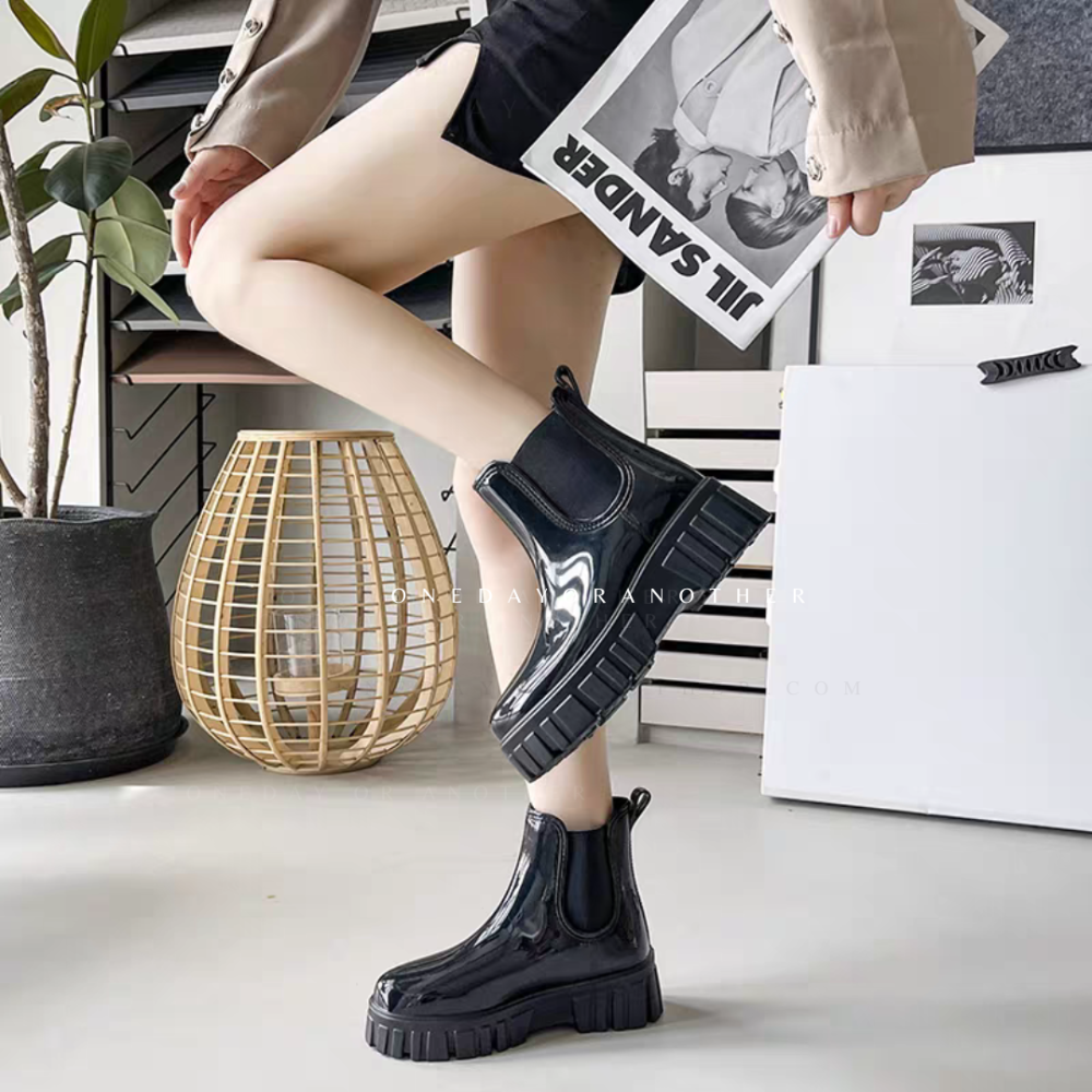 現貨❤全防水❤雨鞋女 雨靴 女鞋 鞋子 靴子 雨靴女 女生雨鞋 切爾西靴 短筒雨鞋 防水鞋 防滑雨鞋 防水鞋 AC999-細節圖3