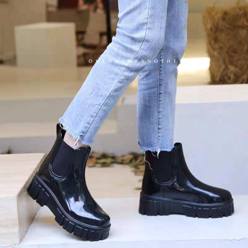 現貨❤全防水❤雨鞋女 雨靴 女鞋 鞋子 靴子 雨靴女 女生雨鞋 切爾西靴 短筒雨鞋 防水鞋 防滑雨鞋 防水鞋 AC999-細節圖4