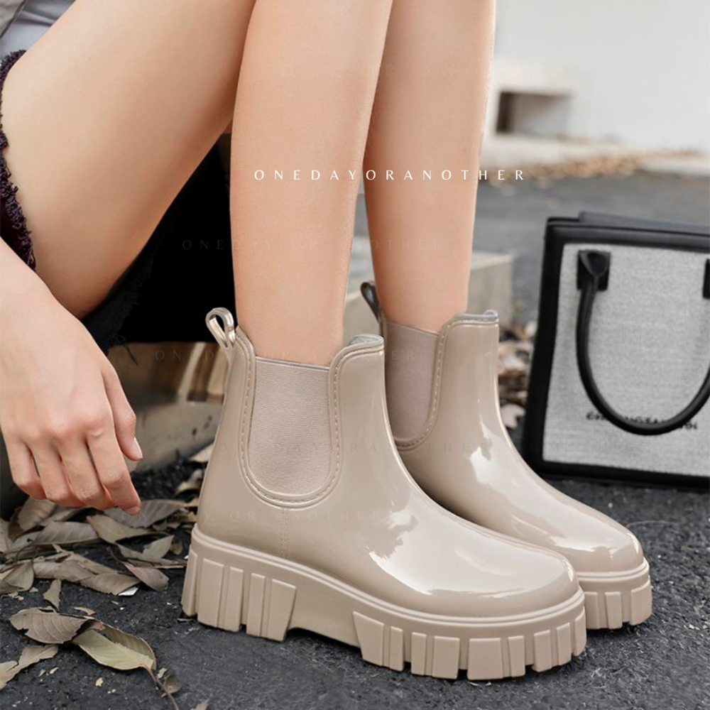 現貨❤全防水❤雨鞋女 雨靴 女鞋 鞋子 靴子 雨靴女 女生雨鞋 切爾西靴 短筒雨鞋 防水鞋 防滑雨鞋 防水鞋 AC999-細節圖6