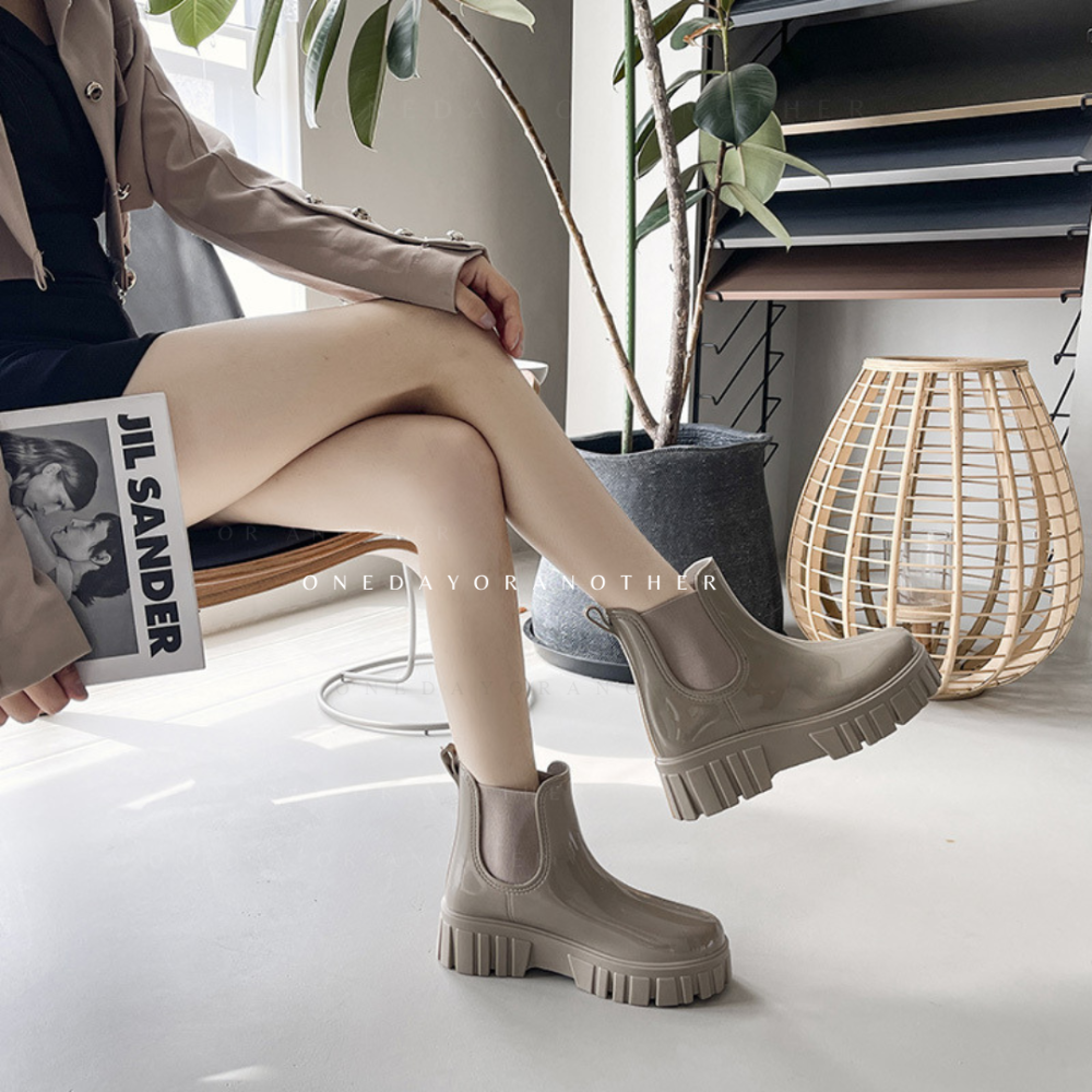 現貨❤全防水❤雨鞋女 雨靴 女鞋 鞋子 靴子 雨靴女 女生雨鞋 切爾西靴 短筒雨鞋 防水鞋 防滑雨鞋 防水鞋 AC999-細節圖7