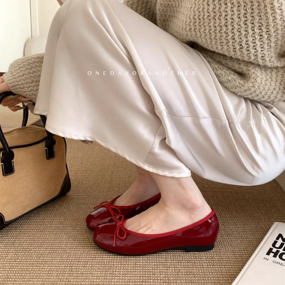 法式漆皮芭蕾舞鞋 蝴蝶結 瑪莉珍鞋 圓頭 平底鞋 娃娃鞋 豆豆鞋 平底包鞋 懶人鞋 便鞋 通勤鞋 奶奶鞋 G7119-細節圖5