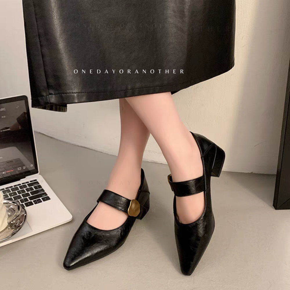 軟皮革低跟兩穿瑪麗珍鞋 後跟可踩 尖頭鞋 娃娃鞋 小皮鞋 低跟鞋 樂福鞋 穆勒鞋 低跟包鞋 半拖鞋 懶人鞋JT003-細節圖7