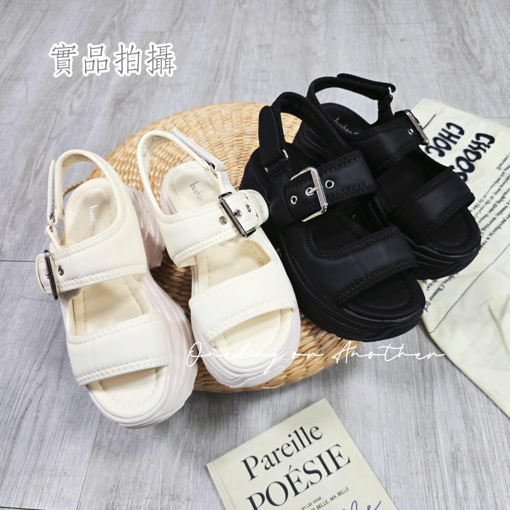 雙帶魔鬼氈厚底涼鞋 後帶可做調整 雙帶涼鞋 厚底涼鞋 涼拖鞋 輕量涼鞋 一字涼鞋 魔鬼氈涼鞋 羅馬涼鞋 沙灘鞋 2510-細節圖4