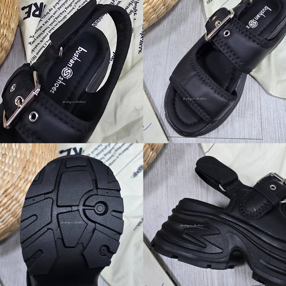 雙帶魔鬼氈厚底涼鞋 後帶可做調整 雙帶涼鞋 厚底涼鞋 涼拖鞋 輕量涼鞋 一字涼鞋 魔鬼氈涼鞋 羅馬涼鞋 沙灘鞋 2510-細節圖10