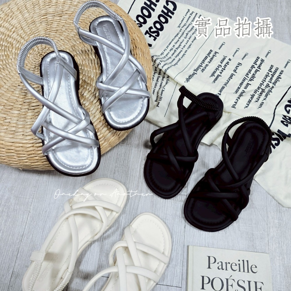 羅馬涼鞋 細帶涼鞋 羅馬鞋 交叉涼拖鞋 休閒涼鞋 平底涼鞋 軟底涼鞋 鬆緊帶 沙灘鞋 露趾涼鞋 夏日涼鞋 SU31-細節圖3