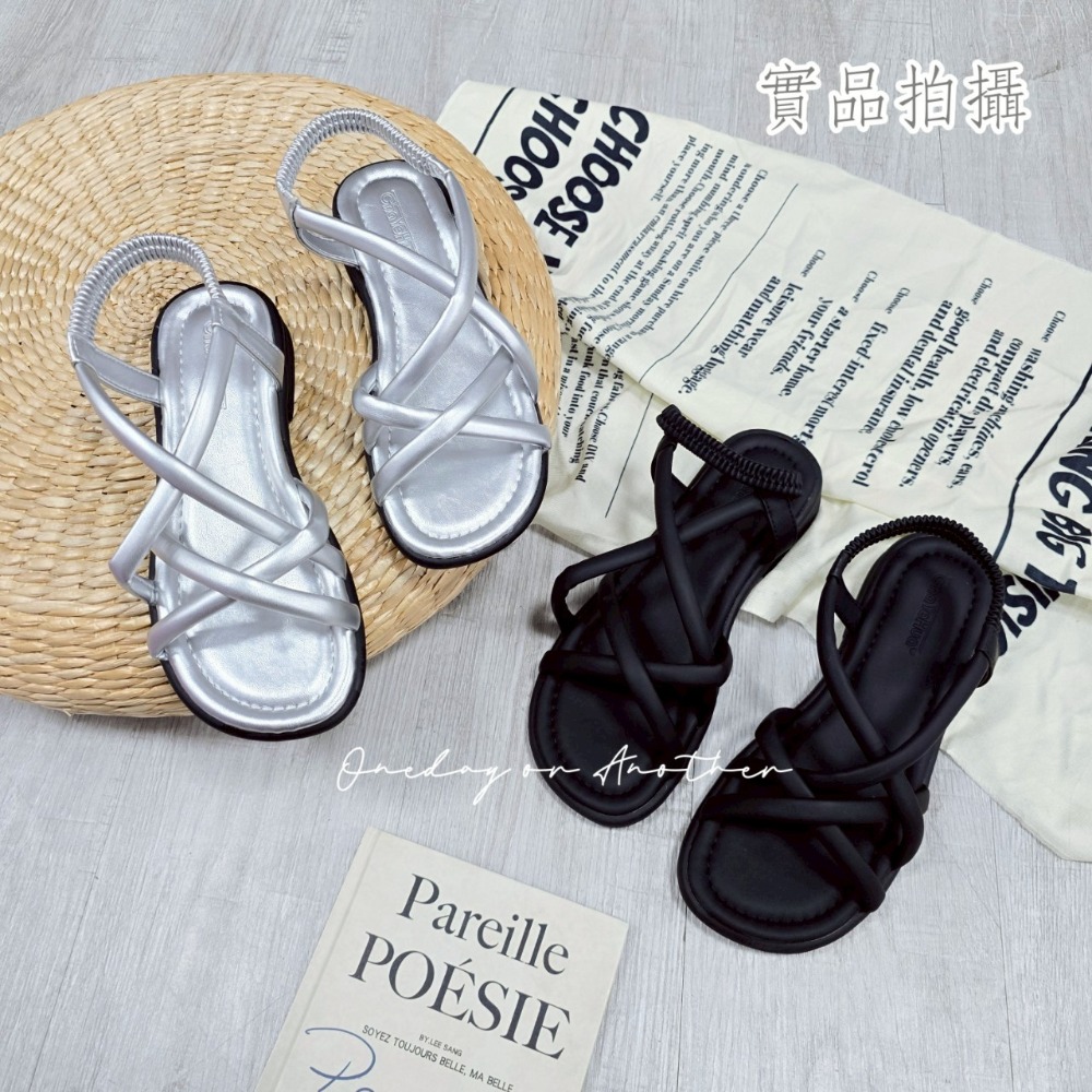 羅馬涼鞋 細帶涼鞋 羅馬鞋 交叉涼拖鞋 休閒涼鞋 平底涼鞋 軟底涼鞋 鬆緊帶 沙灘鞋 露趾涼鞋 夏日涼鞋 SU31-細節圖5