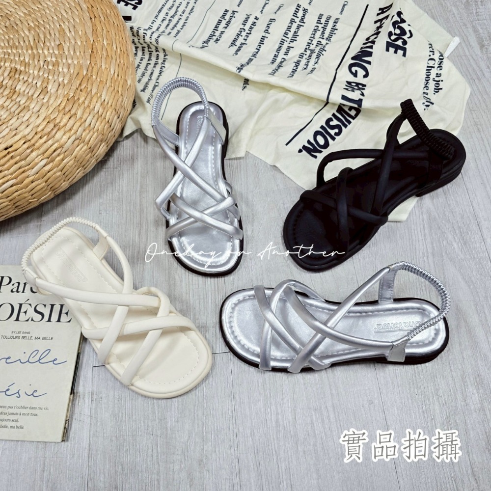 羅馬涼鞋 細帶涼鞋 羅馬鞋 交叉涼拖鞋 休閒涼鞋 平底涼鞋 軟底涼鞋 鬆緊帶 沙灘鞋 露趾涼鞋 夏日涼鞋 SU31-細節圖6
