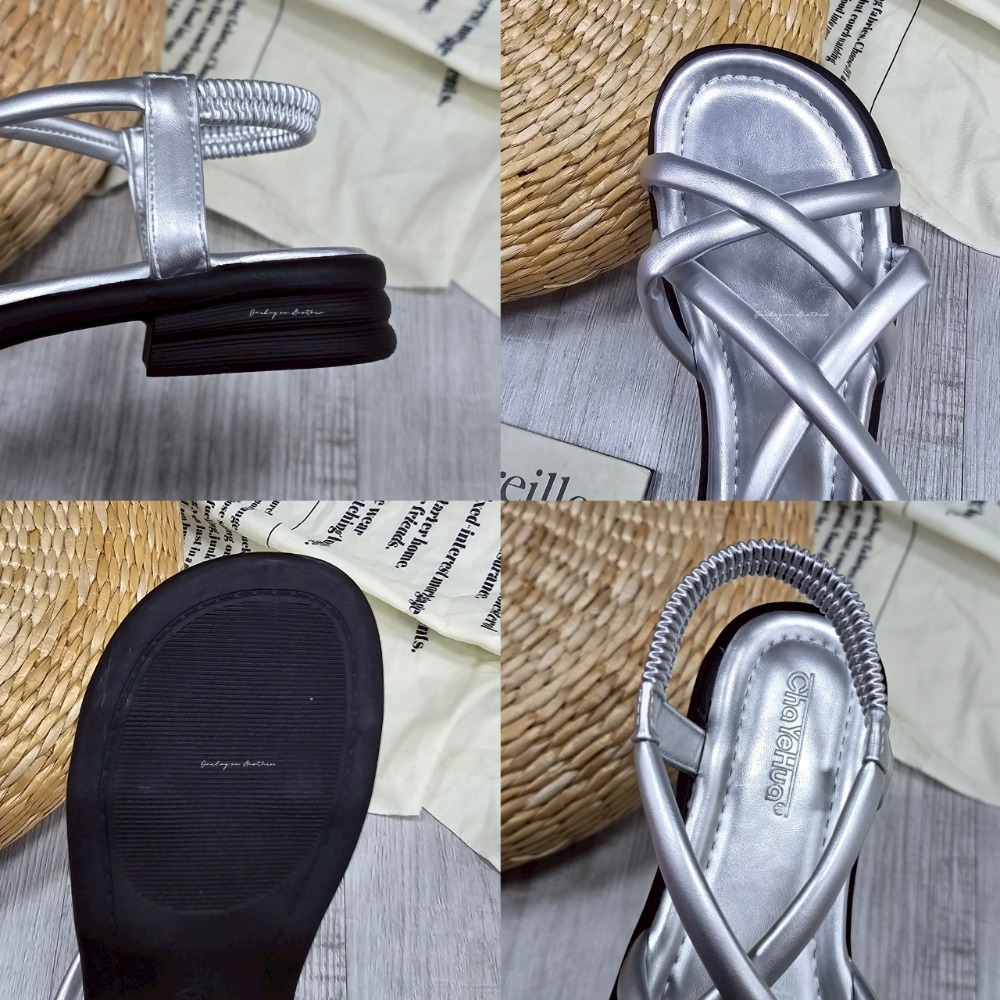 羅馬涼鞋 細帶涼鞋 羅馬鞋 交叉涼拖鞋 休閒涼鞋 平底涼鞋 軟底涼鞋 鬆緊帶 沙灘鞋 露趾涼鞋 夏日涼鞋 SU31-細節圖11