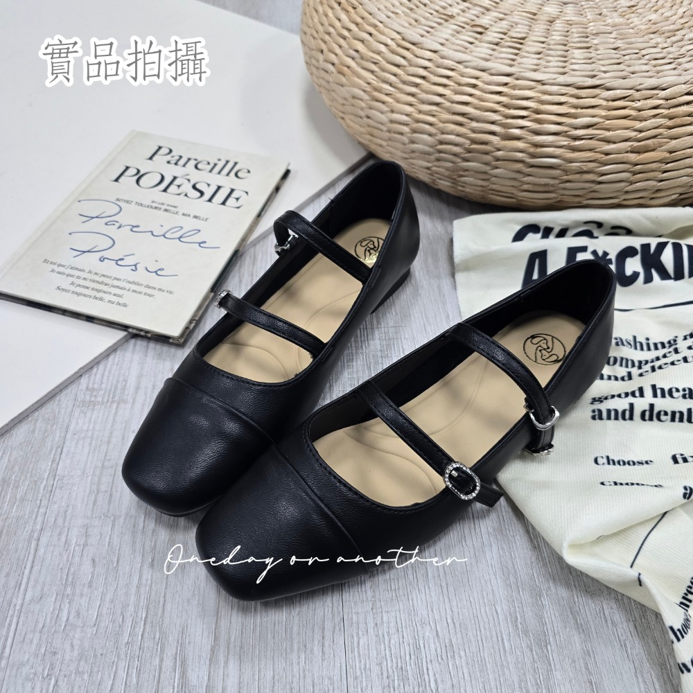 超柔軟 素面皮革一字帶金屬釦平底包鞋 瑪麗珍鞋 橡膠止滑 娃娃鞋 小皮鞋 平底鞋 上班鞋 便鞋 復古百搭 百搭9903B-規格圖9
