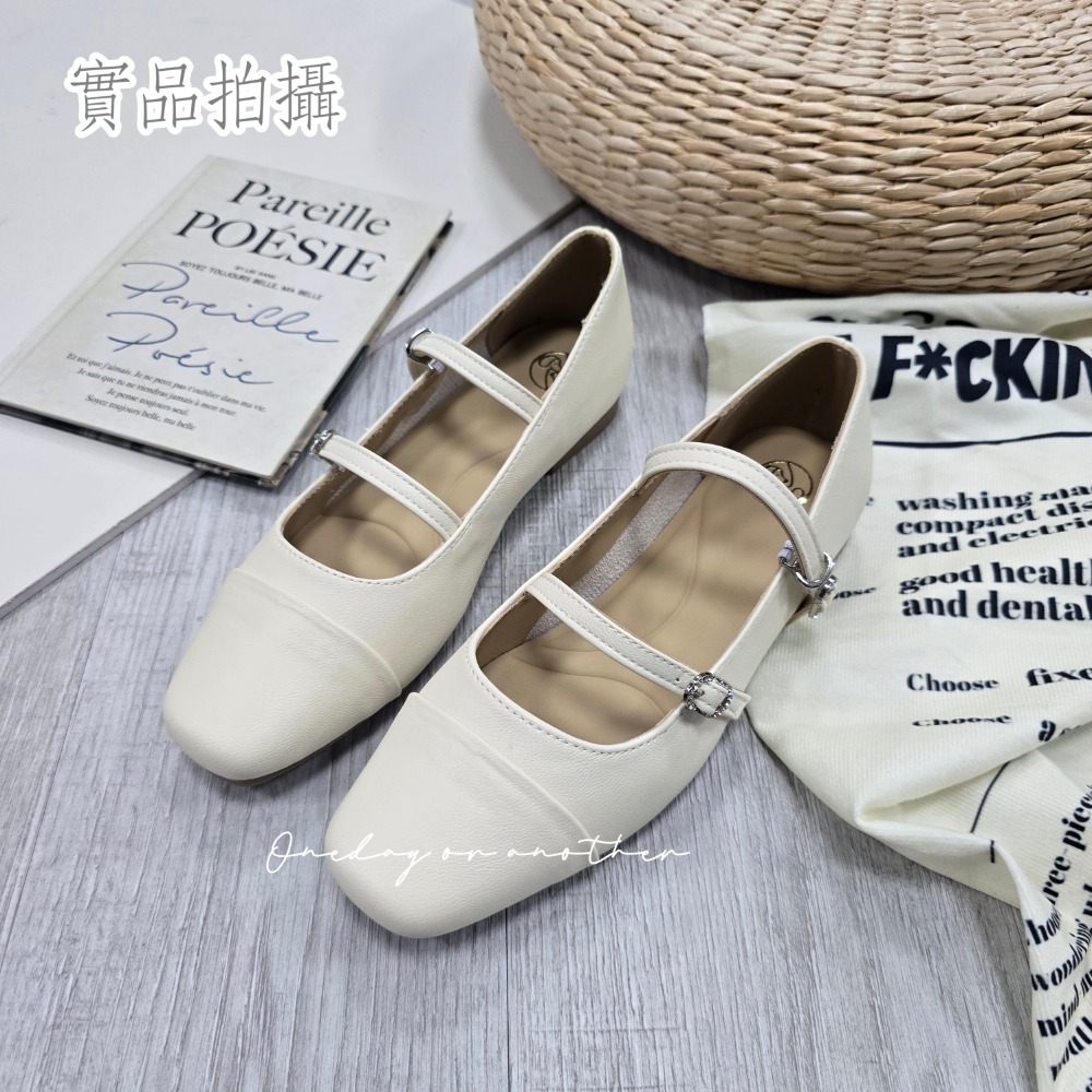 超柔軟 素面皮革一字帶金屬釦平底包鞋 瑪麗珍鞋 橡膠止滑 娃娃鞋 小皮鞋 平底鞋 上班鞋 便鞋 復古百搭 百搭9903B-規格圖9