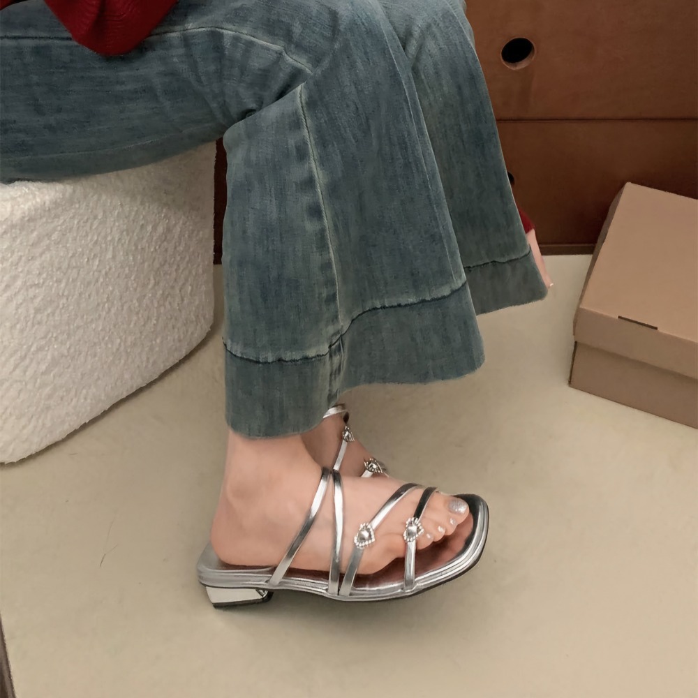 韓版愛心亮鑽羅馬交叉涼鞋 粗跟涼拖鞋 一字帶涼拖鞋 細帶涼鞋 粗跟涼鞋 低跟涼鞋 高跟涼鞋 粗跟涼鞋 女生涼鞋G2590-細節圖7