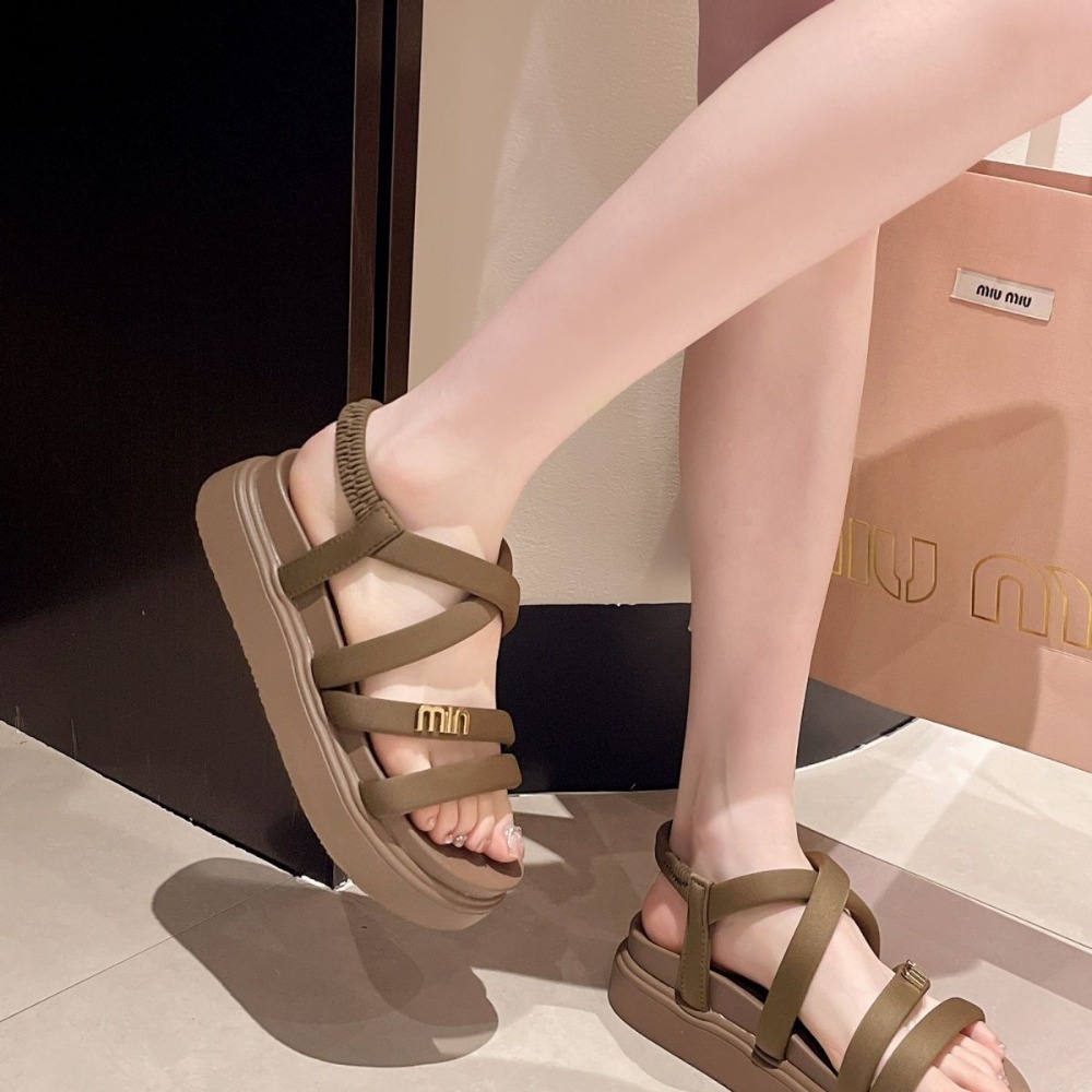 厚底涼鞋女 夏季韓版百搭 松糕涼鞋 羅馬風 涼鞋女休閒 懶人涼鞋 黑色咖啡色 增高涼鞋 魔鬼氈涼鞋 G4256-細節圖6