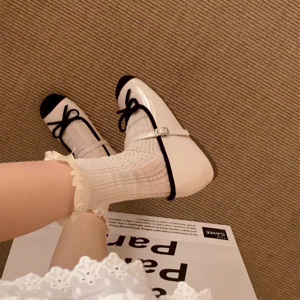 瑪莉珍鞋 娃娃鞋 增高鞋 女鞋 平底鞋 軟底鞋 約會鞋 學生鞋 小皮鞋 復古鞋 百搭鞋 韓系鞋 軟皮鞋 蝴蝶結鞋266B-細節圖3