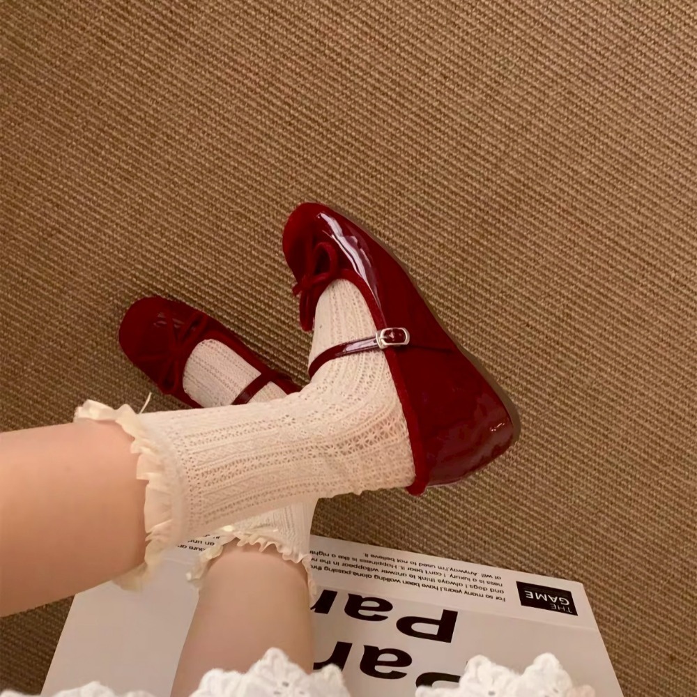 瑪莉珍鞋 娃娃鞋 增高鞋 女鞋 平底鞋 軟底鞋 約會鞋 學生鞋 小皮鞋 復古鞋 百搭鞋 韓系鞋 軟皮鞋 蝴蝶結鞋266B-細節圖10