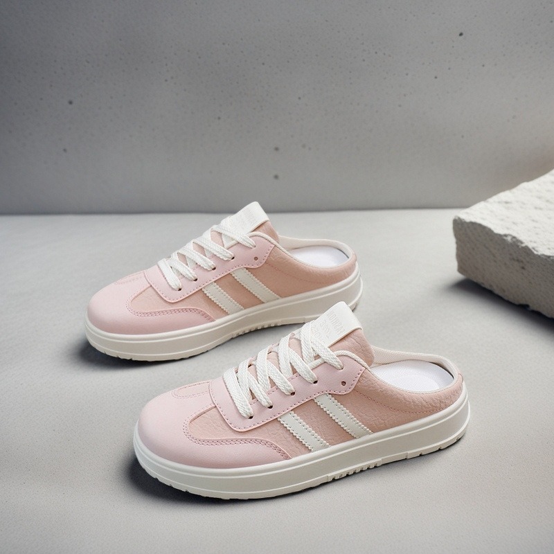 韓版百搭懶人厚底鞋 休閒鞋 懶人鞋 餅乾鞋 懶人鞋 軟底好穿 包頭半拖鞋 平底穆勒鞋 女鞋 餅乾鞋 前包後空 HL706-規格圖9