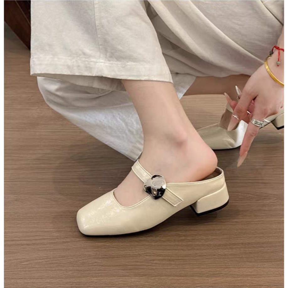 瑪莉珍鞋 女鞋 方頭低跟鞋 韓系氣質鞋 亮面皮鞋 復古圓釦設計 上班通勤鞋 軟底舒適鞋 可愛穿搭鞋 約會氣質鞋 2511-細節圖3