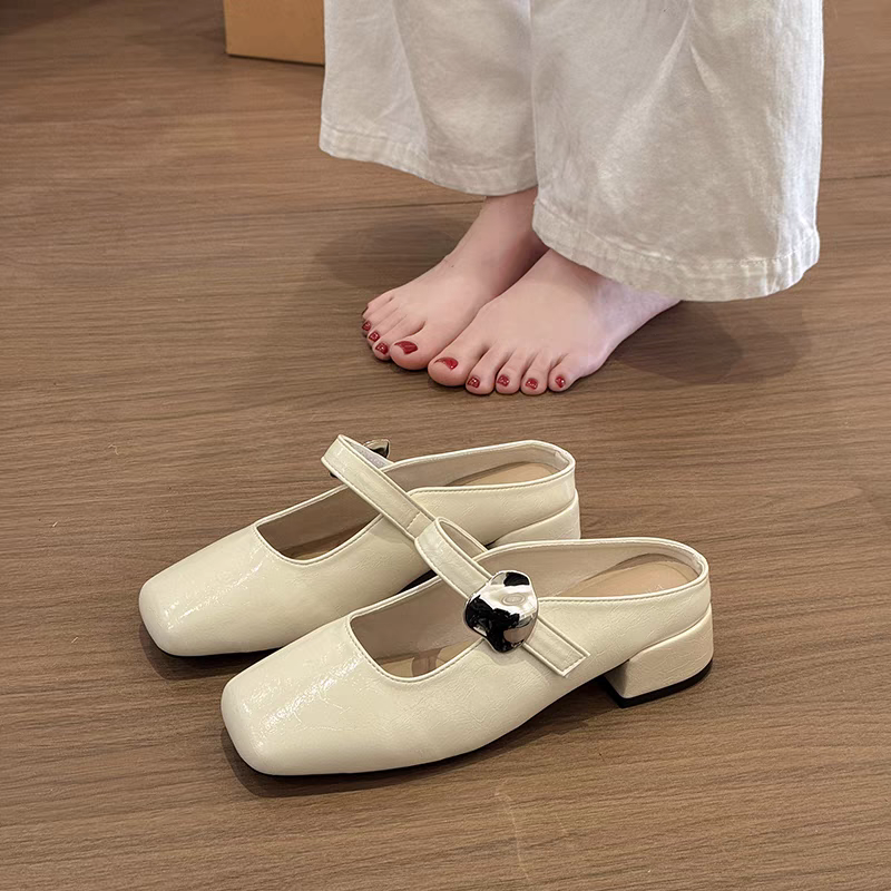 瑪莉珍鞋 女鞋 方頭低跟鞋 韓系氣質鞋 亮面皮鞋 復古圓釦設計 上班通勤鞋 軟底舒適鞋 可愛穿搭鞋 約會氣質鞋 2511-細節圖4