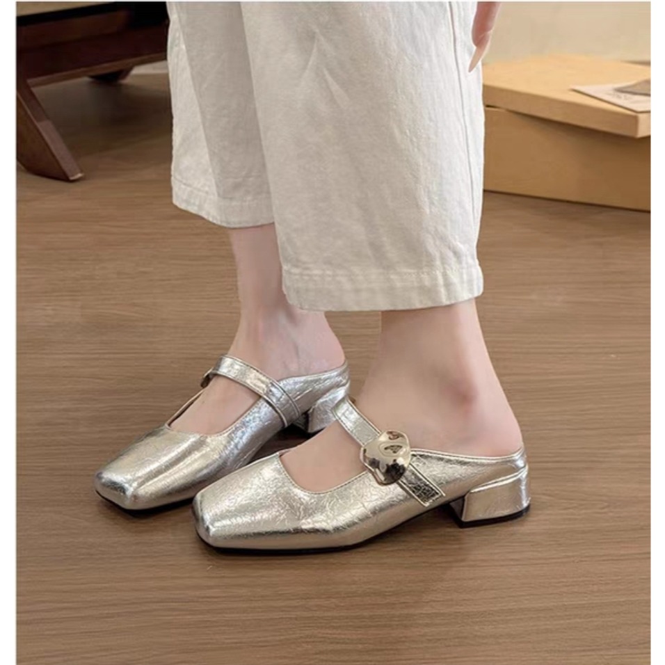 瑪莉珍鞋 女鞋 方頭低跟鞋 韓系氣質鞋 亮面皮鞋 復古圓釦設計 上班通勤鞋 軟底舒適鞋 可愛穿搭鞋 約會氣質鞋 2511-細節圖5