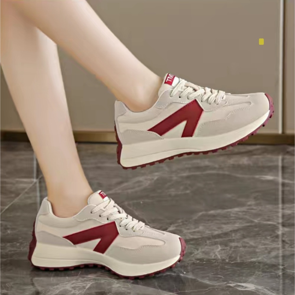 復古拼色厚底運動鞋 韓版百搭休閒女鞋 增高顯瘦小白鞋 學院風跑步鞋 透氣舒適懶人穿搭通勤鞋 JCA06-細節圖8