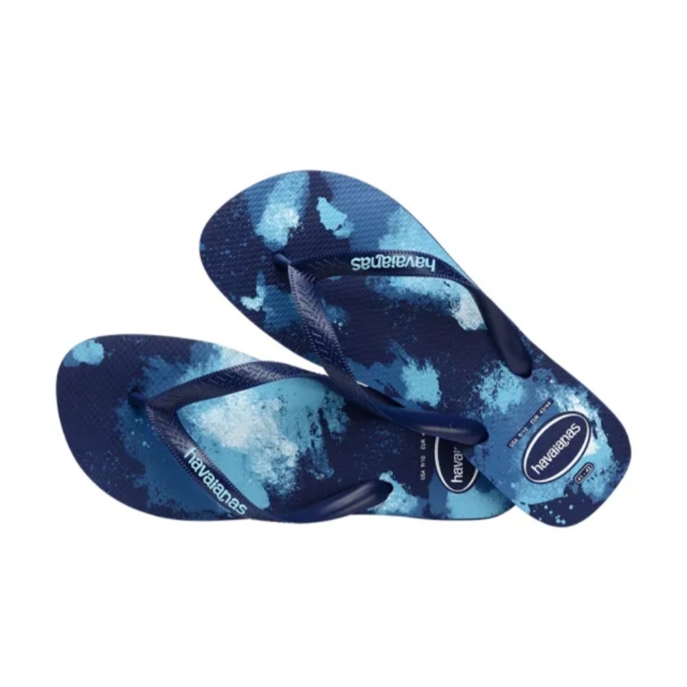 havaianas 哈瓦仕 拖鞋 男鞋 夾腳拖 渲染 Top Camu 藍 4141398-0555M(哈瓦士)-細節圖3