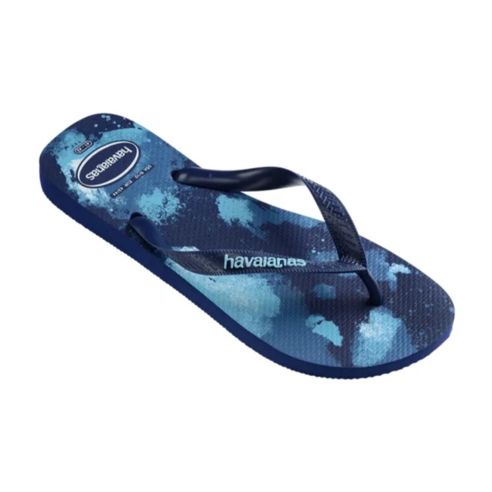 havaianas 哈瓦仕 拖鞋 男鞋 夾腳拖 渲染 Top Camu 藍 4141398-0555M(哈瓦士)-細節圖4