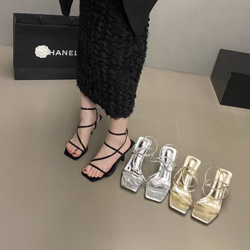 推薦款♥️細帶中跟涼鞋 韓系極簡風高跟女鞋 百搭氣質穿搭 約會通勤顯瘦款 透明款宴會高跟鞋必備 G3690-細節圖2