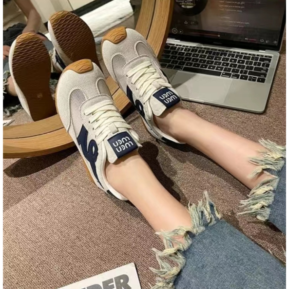 復古運動鞋 女生休閒鞋 拼色慢跑鞋 老爹鞋 軟底運動鞋 平底鞋 百搭女鞋 韓系穿搭 增高鞋 厚底鞋 網美鞋 G4477-細節圖4