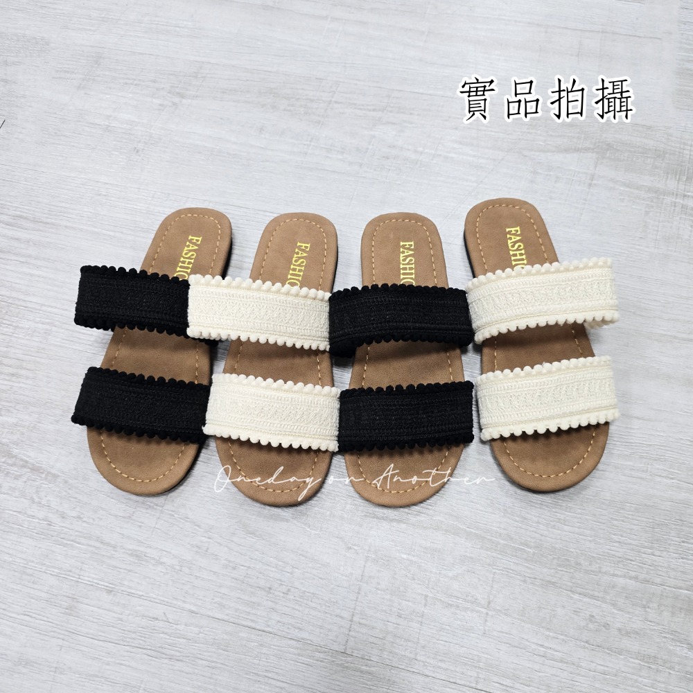 大尺碼36-42 編織雙帶平底涼拖鞋 羅馬鞋 平底涼拖鞋 平底涼鞋 女生涼拖鞋 防滑橡膠底 海灘拖 輕便拖鞋 2732-細節圖10