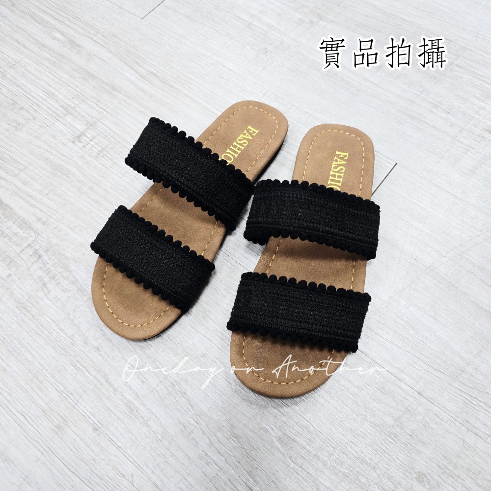 大尺碼36-42 編織雙帶平底涼拖鞋 羅馬鞋 平底涼拖鞋 平底涼鞋 女生涼拖鞋 防滑橡膠底 海灘拖 輕便拖鞋 2732-規格圖10