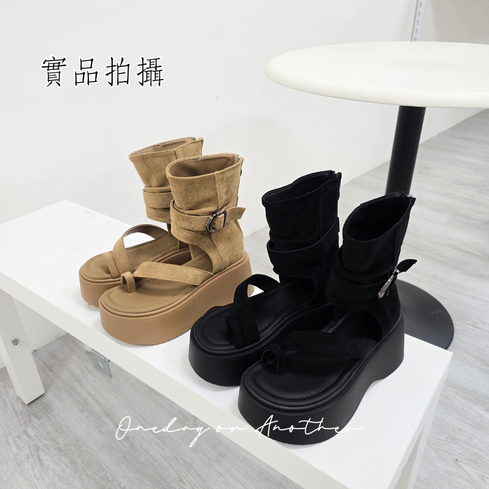 韓國東大門 線條套趾拉鍊厚底涼鞋 羅馬鞋 防滑涼鞋 沙灘涼鞋 交叉帶涼鞋 雙帶涼鞋 細帶涼鞋 百搭 沙灘涼鞋 A51-細節圖8