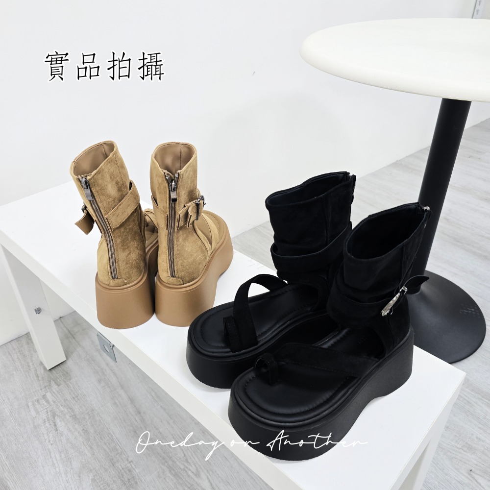 韓國東大門 線條套趾拉鍊厚底涼鞋 羅馬鞋 防滑涼鞋 沙灘涼鞋 交叉帶涼鞋 雙帶涼鞋 細帶涼鞋 百搭 沙灘涼鞋 A51-細節圖9