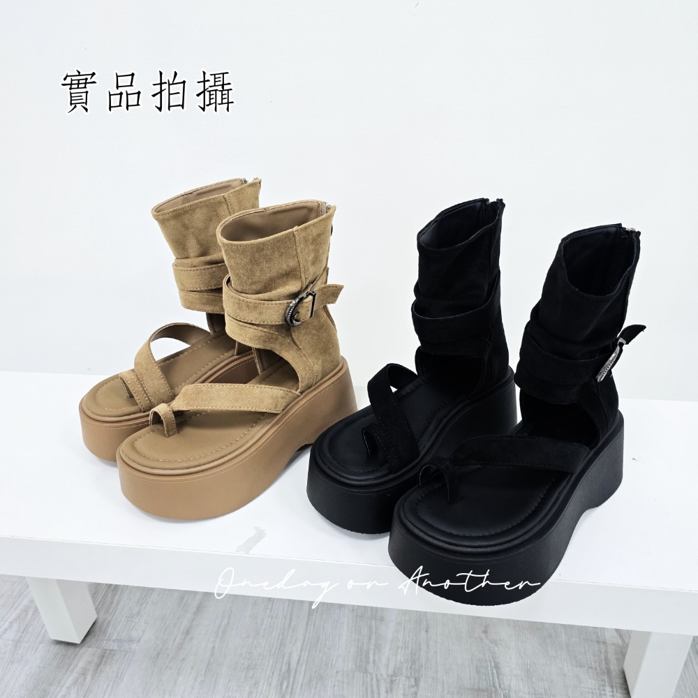 韓國東大門 線條套趾拉鍊厚底涼鞋 羅馬鞋 防滑涼鞋 沙灘涼鞋 交叉帶涼鞋 雙帶涼鞋 細帶涼鞋 百搭 沙灘涼鞋 A51-細節圖10