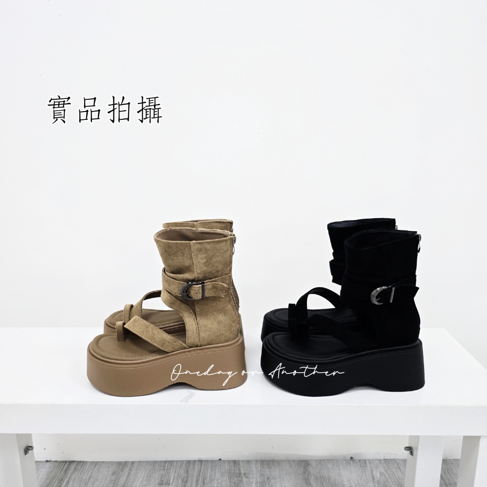 韓國東大門 線條套趾拉鍊厚底涼鞋 羅馬鞋 防滑涼鞋 沙灘涼鞋 交叉帶涼鞋 雙帶涼鞋 細帶涼鞋 百搭 沙灘涼鞋 A51-細節圖11