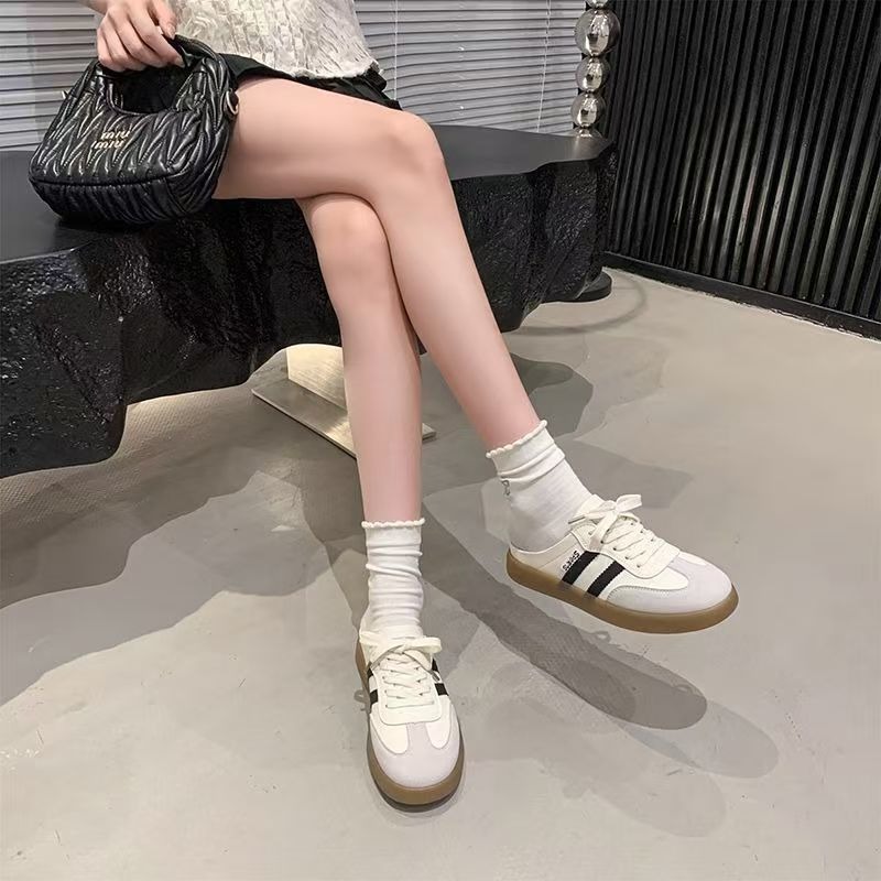 韓國軟底德訓鞋 懶人鞋 厚底拖鞋 穆勒鞋 勃肯鞋 復古 百搭 厚底鞋 無後跟懶人鞋 防滑拖鞋 一腳蹬 半拖鞋 G5758-細節圖2