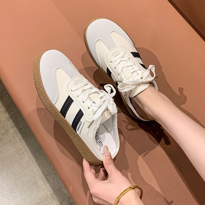 韓國軟底德訓鞋 懶人鞋 厚底拖鞋 穆勒鞋 勃肯鞋 復古 百搭 厚底鞋 無後跟懶人鞋 防滑拖鞋 一腳蹬 半拖鞋 G5758-細節圖5