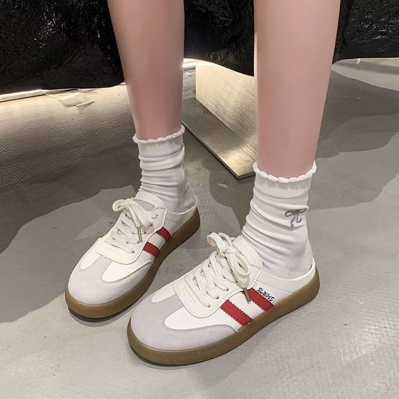 韓國軟底德訓鞋 懶人鞋 厚底拖鞋 穆勒鞋 勃肯鞋 復古 百搭 厚底鞋 無後跟懶人鞋 防滑拖鞋 一腳蹬 半拖鞋 G5758-細節圖7