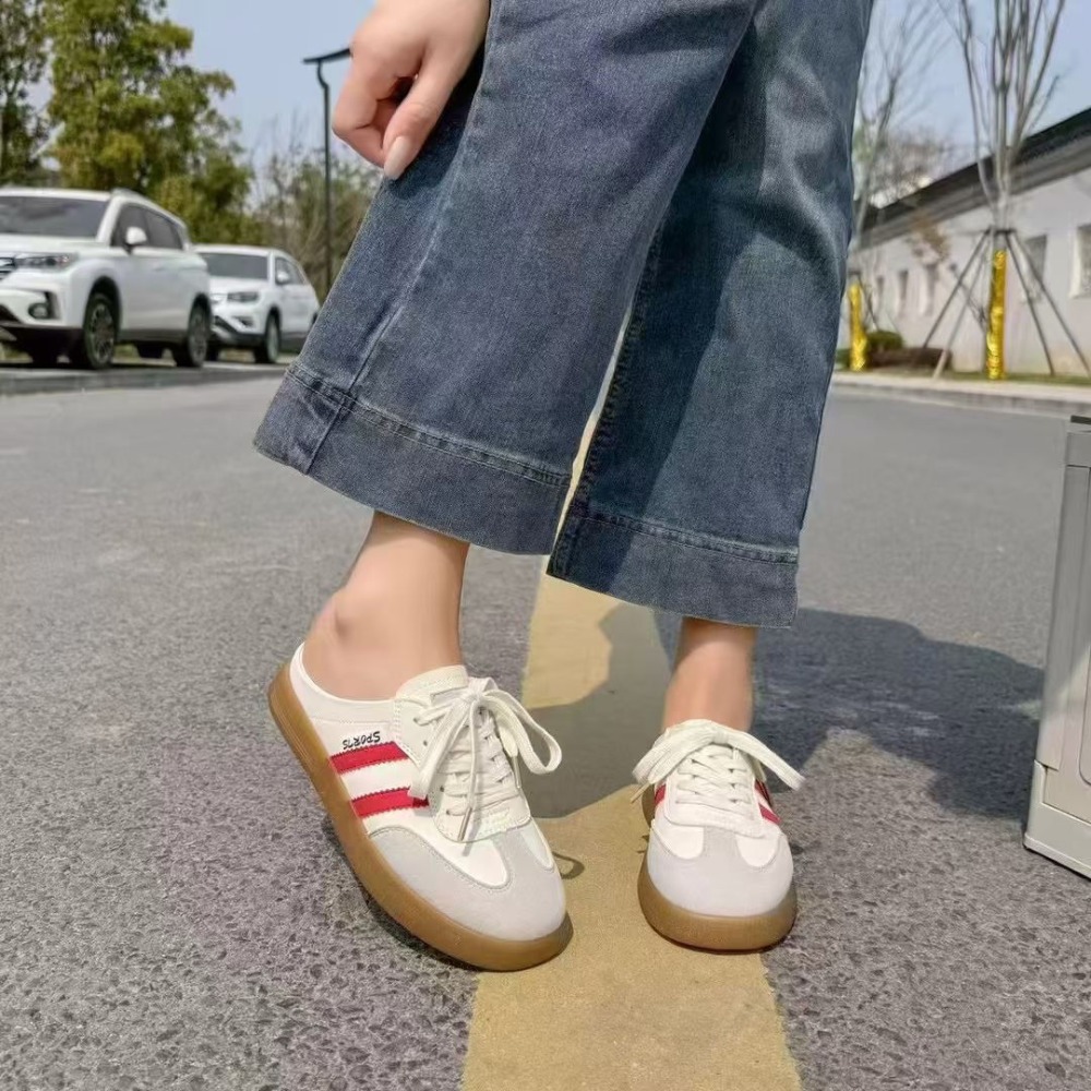 韓國軟底德訓鞋 懶人鞋 厚底拖鞋 穆勒鞋 勃肯鞋 復古 百搭 厚底鞋 無後跟懶人鞋 防滑拖鞋 一腳蹬 半拖鞋 G5758-細節圖8