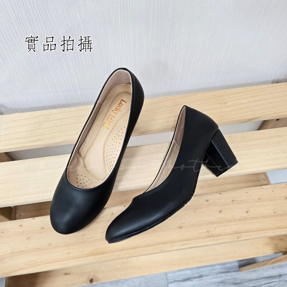 MIT台灣製 素面皮革高跟鞋 軟墊足弓可久站 OL面試鞋 黑色包鞋 低跟鞋 高跟鞋 跟上班鞋 包鞋 皮鞋 995 999-細節圖7